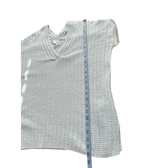 J. Jill Chenille Sweater Blue Cable‎ Knit Soft Cozy V-Neck Long Sleeve Small - Picture 13 of 13